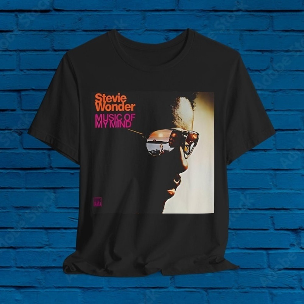Stevie Wonder Shirt, Music Of My Mind! Songs In The Key Of Life Black